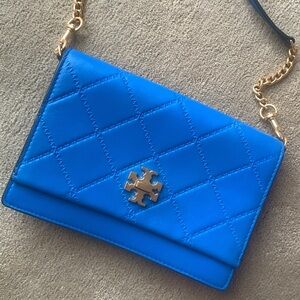 Tory Burch Blue Wallet on Chain